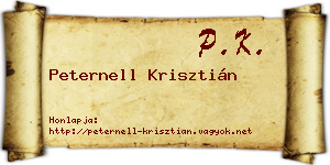 Peternell Krisztián névjegykártya