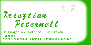 krisztian peternell business card